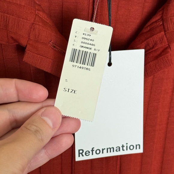 REFORMATION Benton Ribbed Button-Front Sweater Mini Dress - Picture 10 of 11